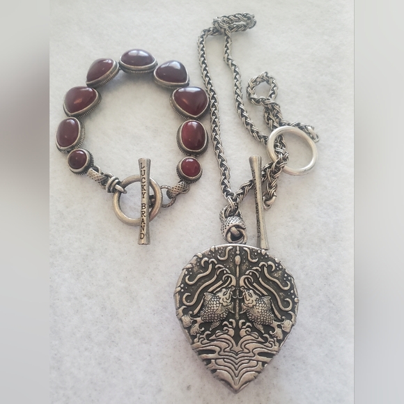 Lucky Brand Red Stone Necklace and Bracelet Set - Picture 3 of 7